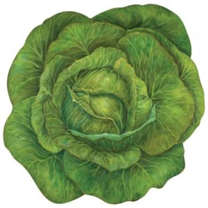 Hester & Cook Die-Cut Cabbage Placemat