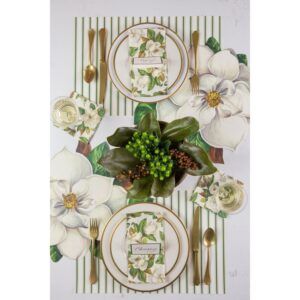 Hester & Cook Green Ribbon Stripe Placemat