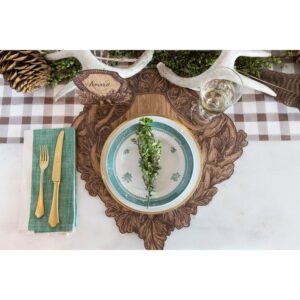 Hester & Cook Die-Cut Oak and Antler Crest Placemat